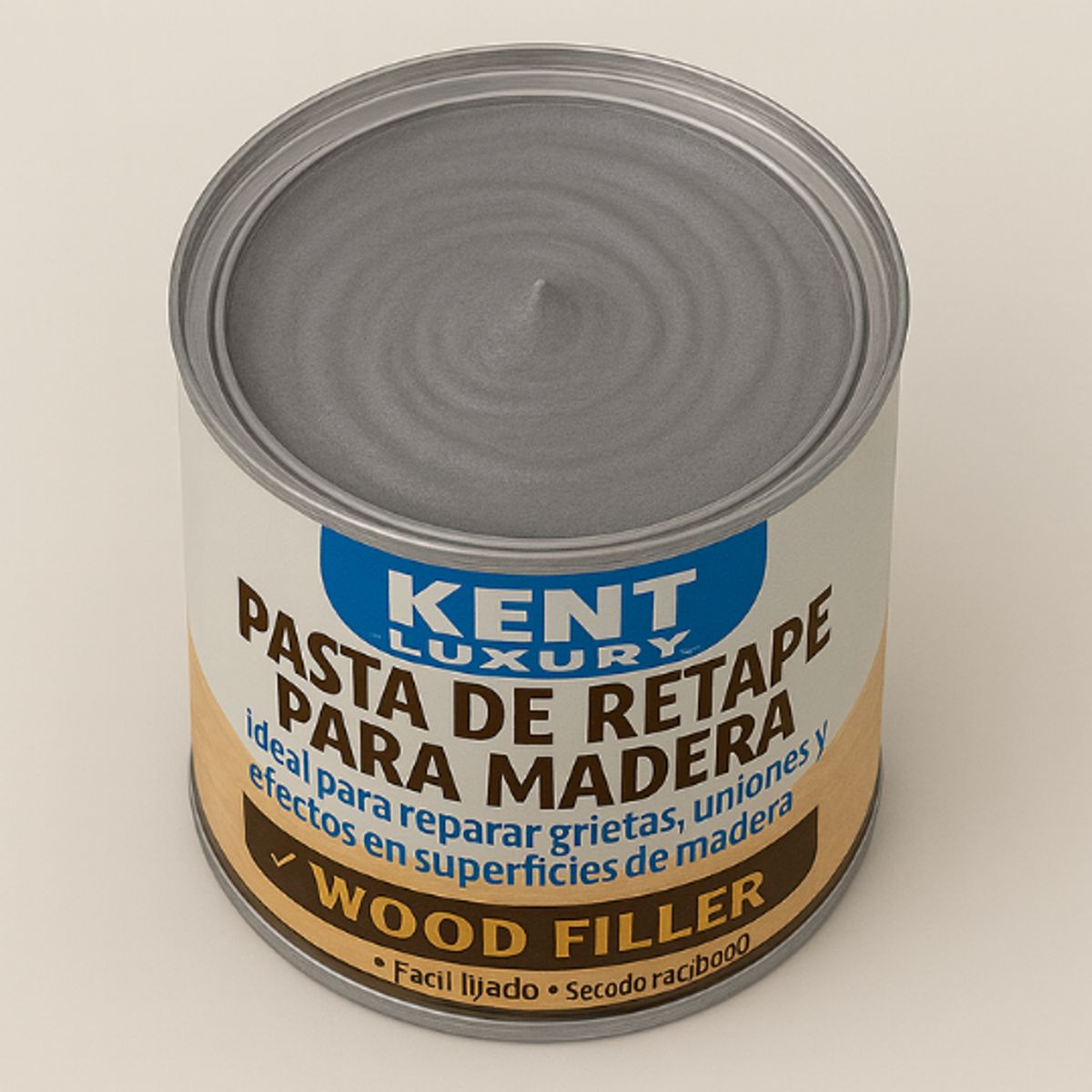KENT - PASTA RETAPE DE MADERAS 825 GRAMOS - TONO GRIS