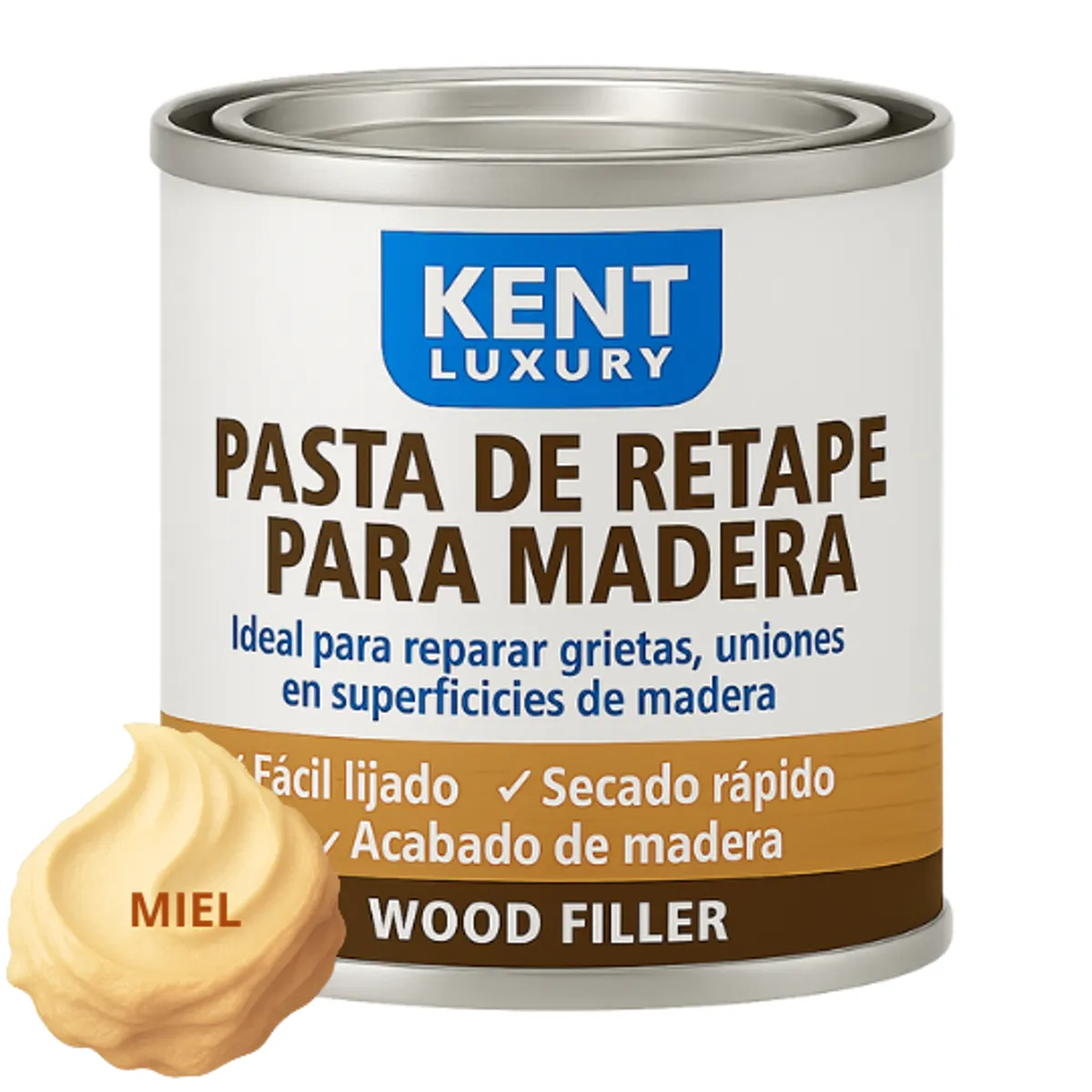 KENT - PASTA RETAPE DE MADERAS 825 GRAMOS - TONO MIEL