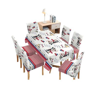 Imagen 2 del producto MANTEL FIESTAS PATRIAS DE TELA MAS FUNDAS DE SILLAS ELASTICADAS