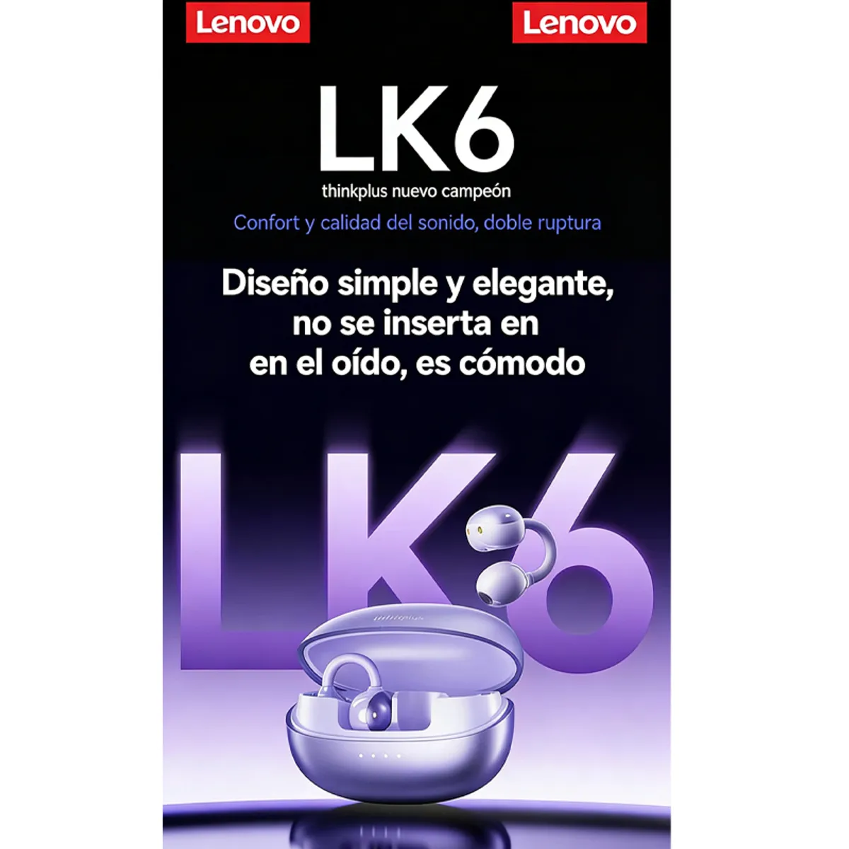 LENOVO - Audífonos Lenovo Clip Pro LK6 TWS  Bluetooth 54