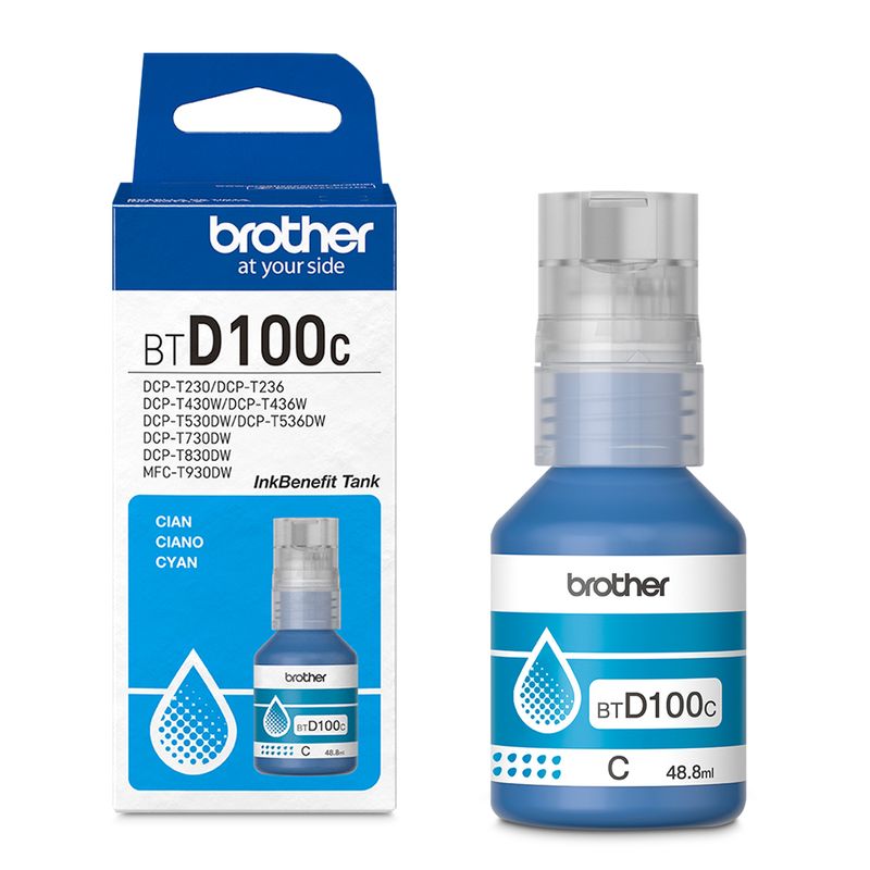 BROTHER - Botella de tinta Brother BTD100M Cian Ultra Rendimiento
