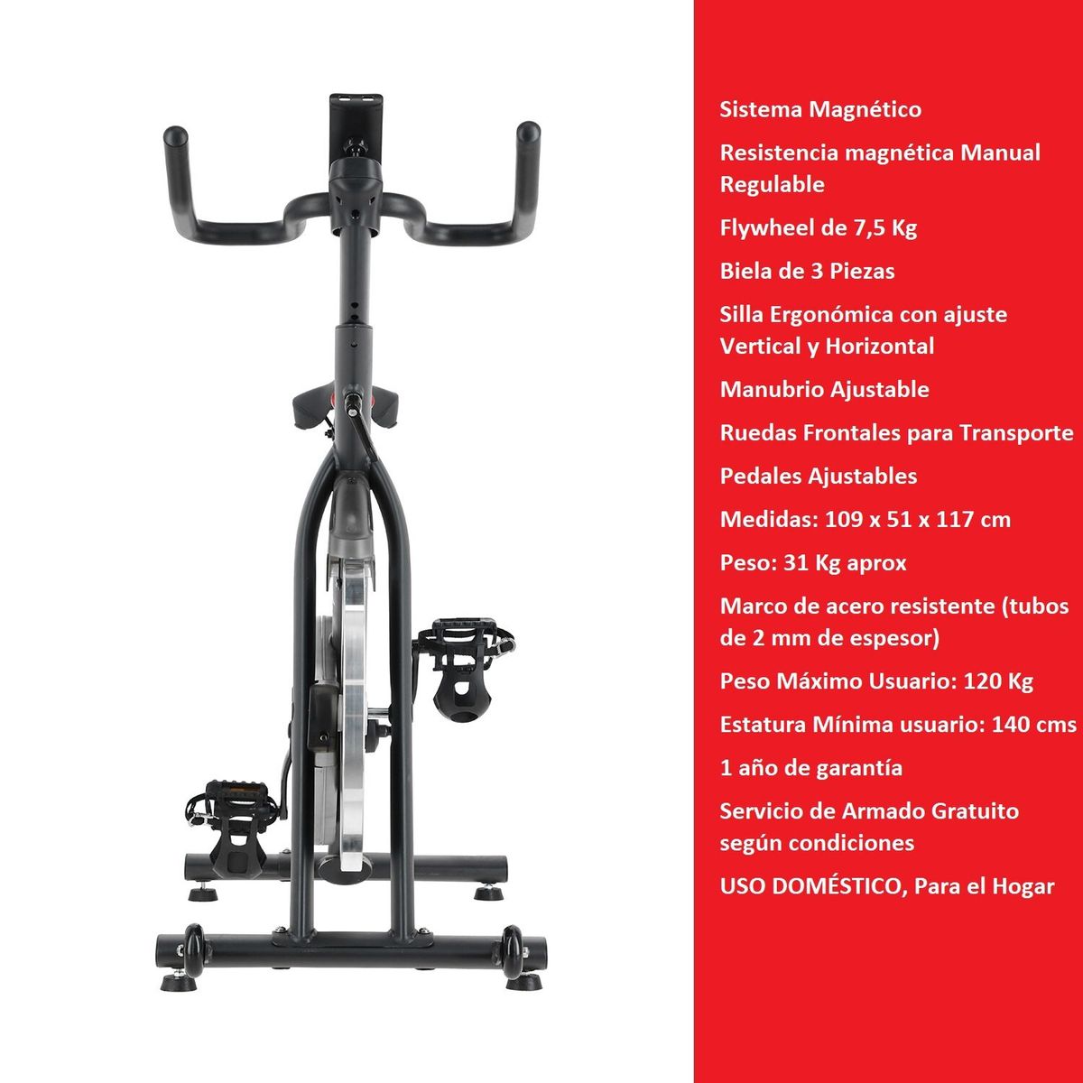 BODYTRAINER - Bicicleta Spinning Magnética Spn 300 Mgntc