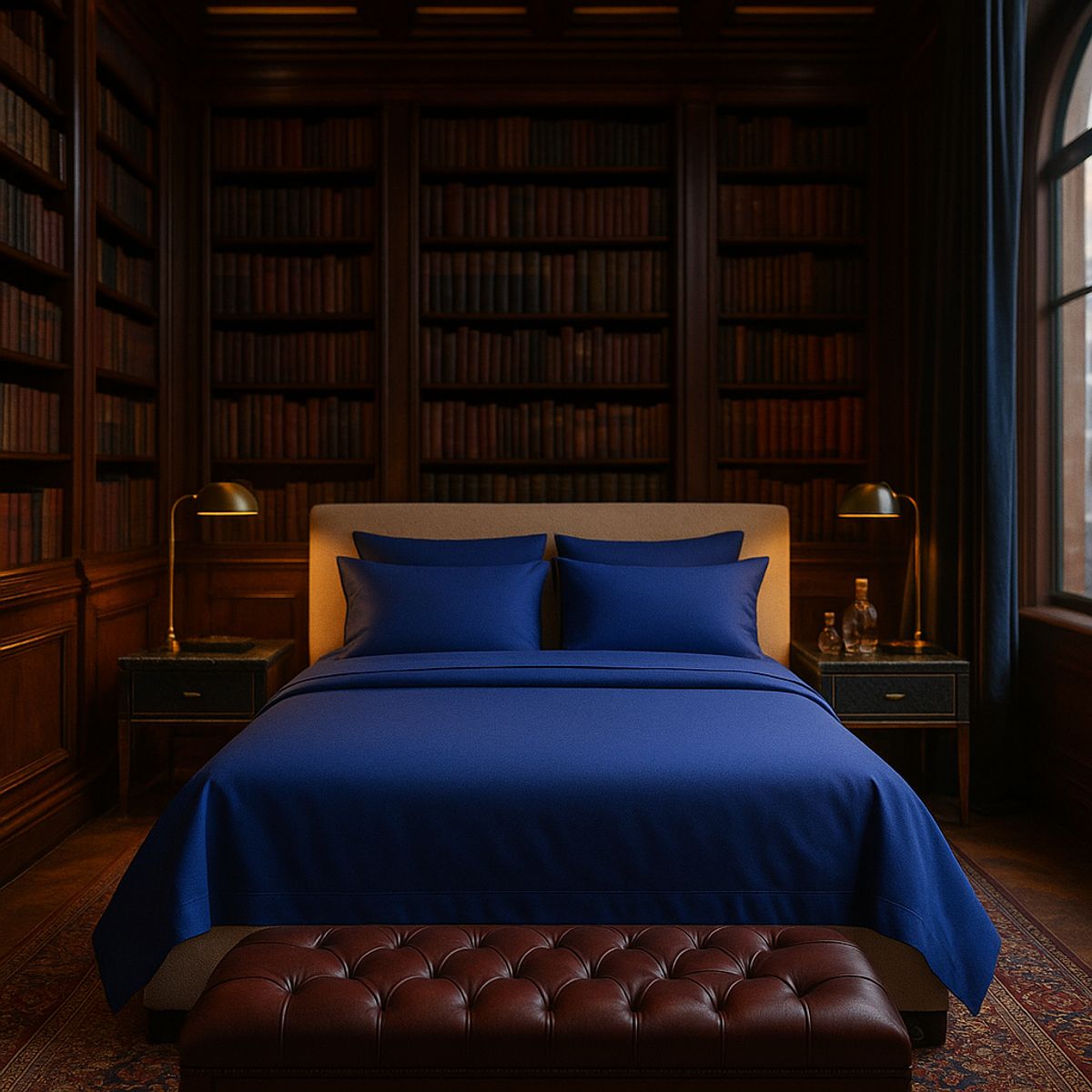 ARMONIA - Ropa de Cama Signature 800 Hilos Azul Marino 2 Plazas