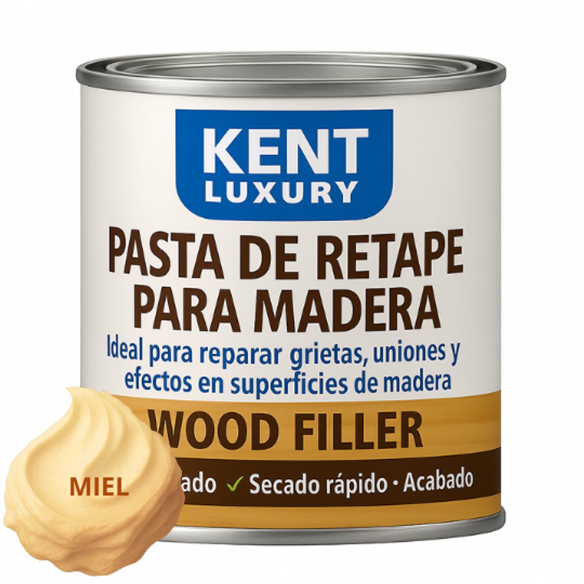 KENT - PASTA RETAPE DE MADERAS 1625 GRAMOS - TONO MIEL