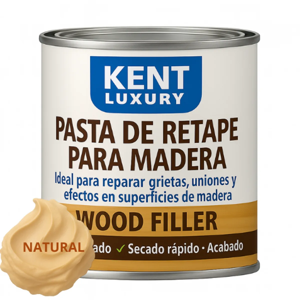 KENT - PASTA RETAPE DE MADERAS 1625 GRAMOS - TONO NATURAL
