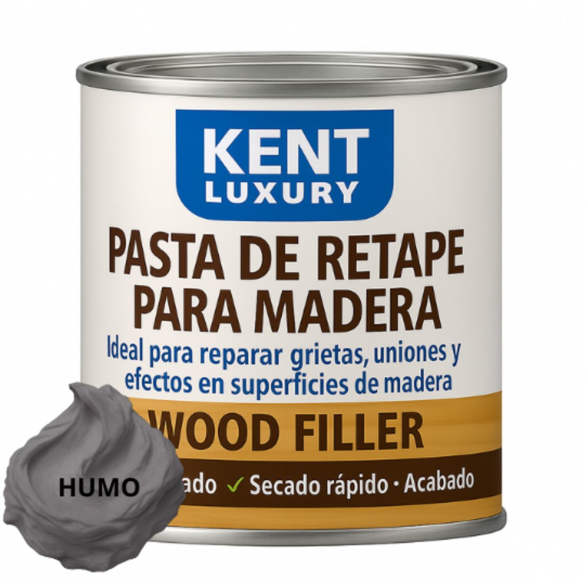 KENT - PASTA RETAPE DE MADERAS 1625 GRAMOS - TONO NEGRO HUMO