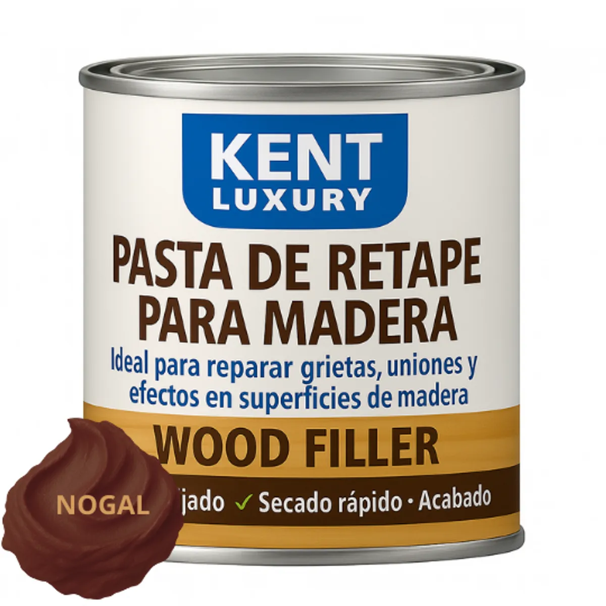 KENT - PASTA RETAPE DE MADERAS 1625 GRAMOS - TONO NOGAL