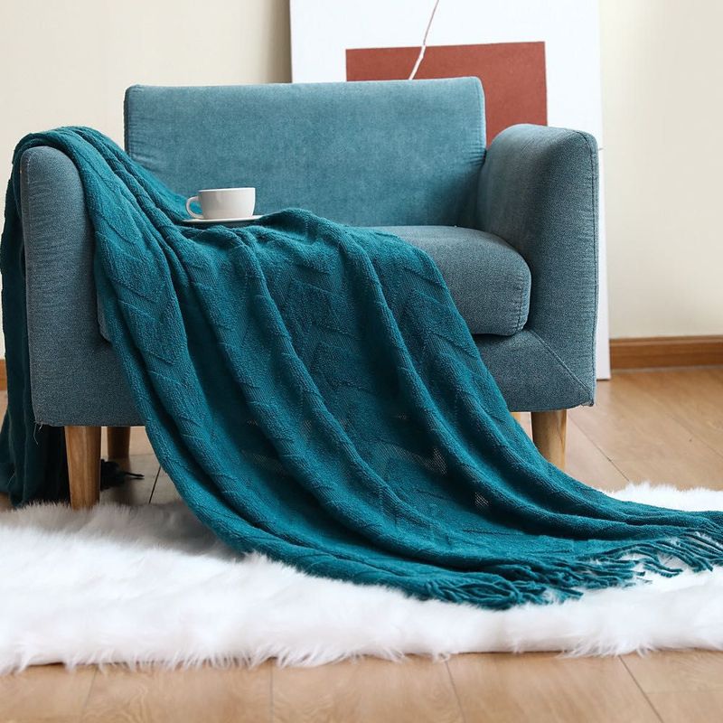 GENERICO - MANTA DE CHENILLE SUAVE DECORATIVA  SOFA Y CAMA FLECOS