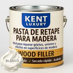 KENT - GALON PASTA RETAPE DE MADERAS 6400 GRAMOS - TONO BLANCO