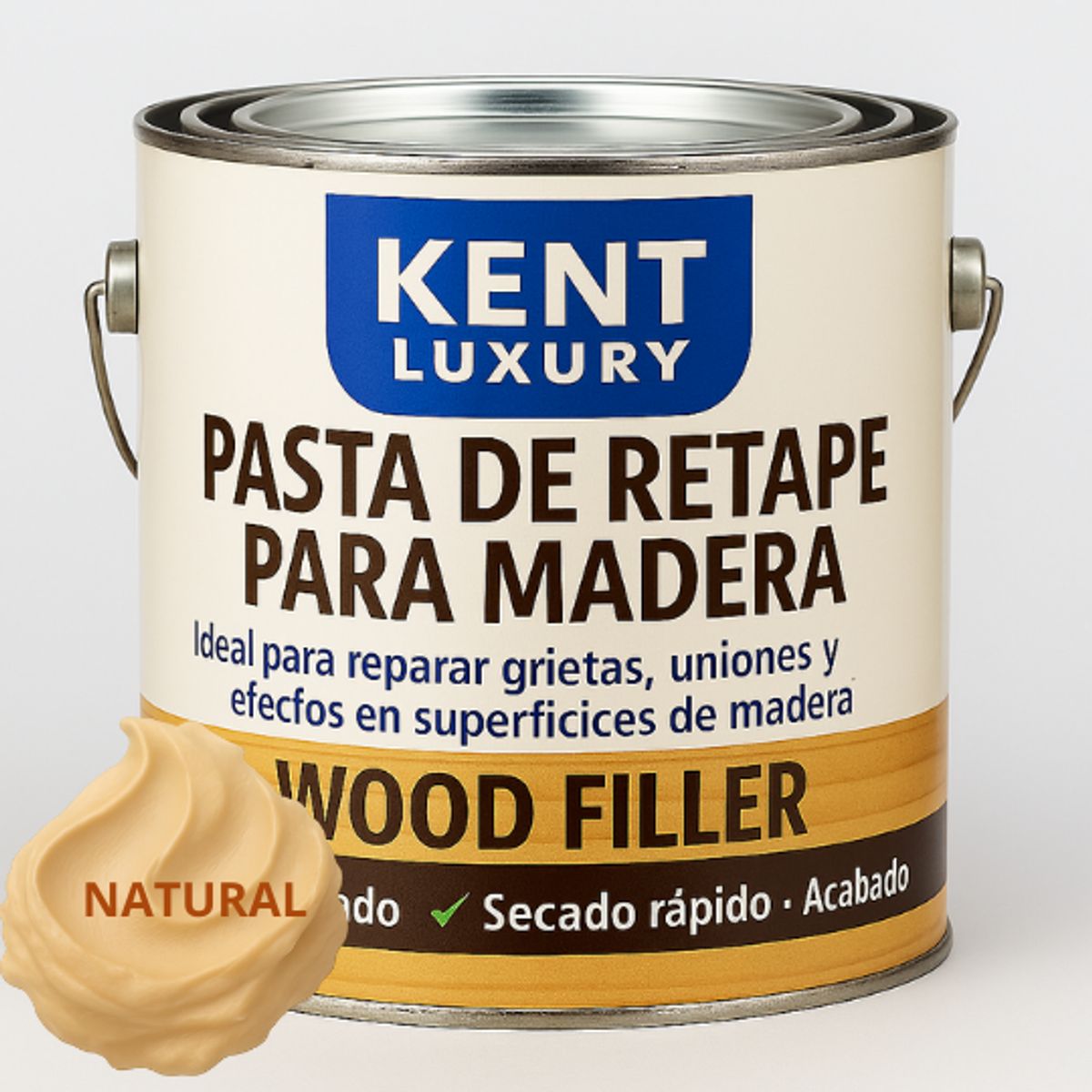 KENT - GALON PASTA RETAPE DE MADERAS 6400 GRAMOS - TONO NATURAL