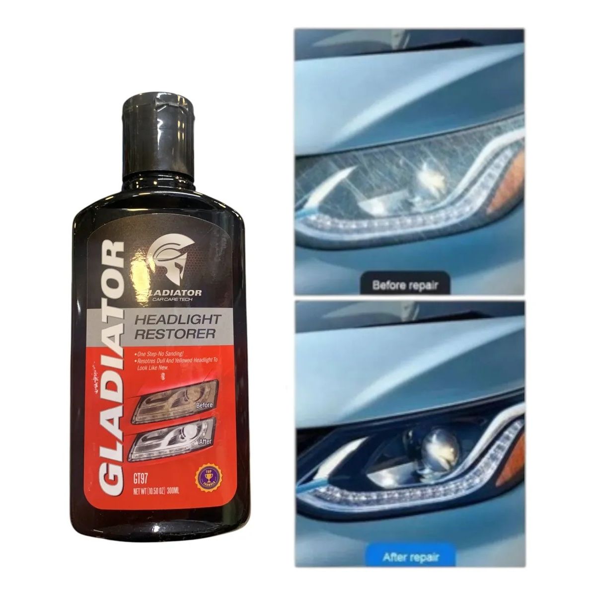 GLADIATOR - Restaurador De Plastico 300ml Para Auto Gladiator Universal