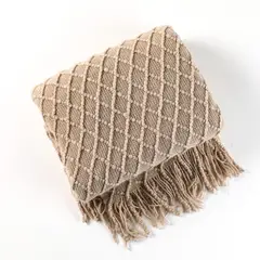 GENERICO - MANTA DE CHENILLE SUAVE DECORATIVA SOFA Y CAMA FLECOS
