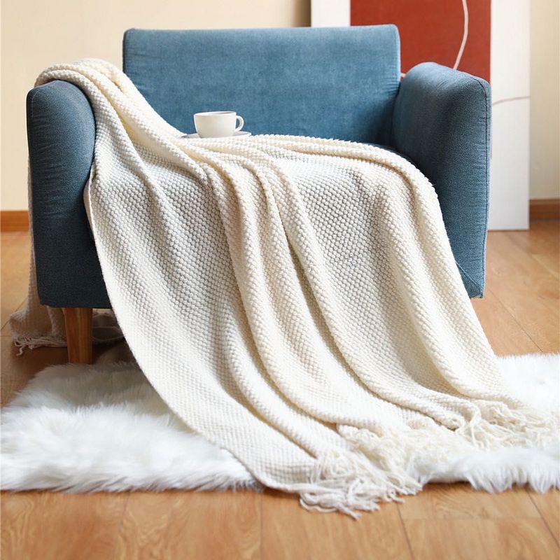 GENERICO - MANTA DE CHENILLE SUAVE DECORATIVA  SOFA Y CAMA FLECOS