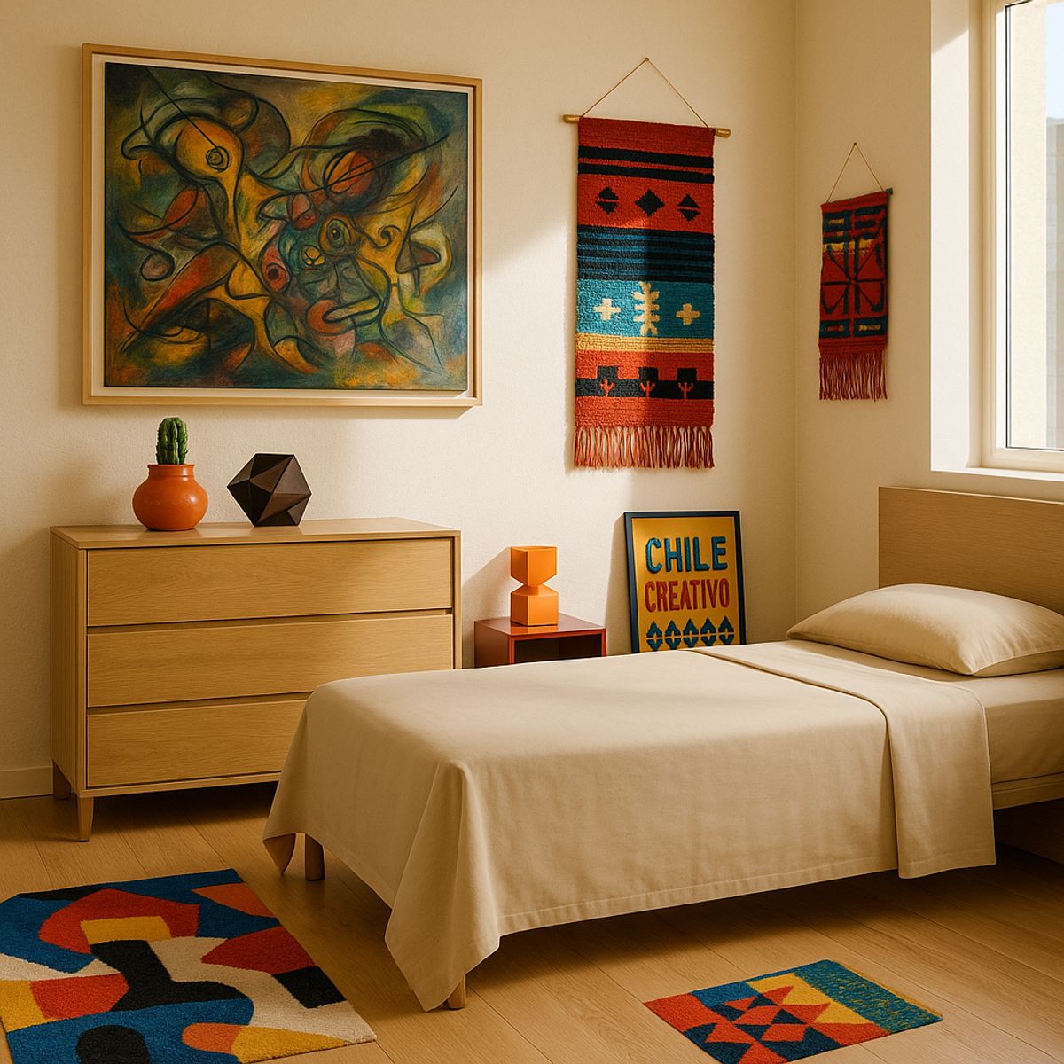 ARMONIA - Set de Cama 144 Hilos Beige 1½ Plazas