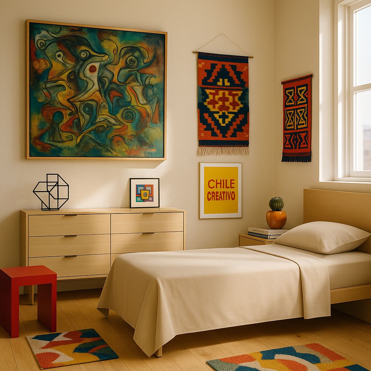 ARMONIA - Set de Cama 144 Hilos Beige 1½ Plazas