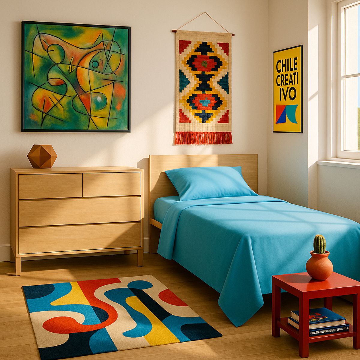 ARMONIA - Ropa de Cama Económica 144 Hilos Azul Plaza y Media