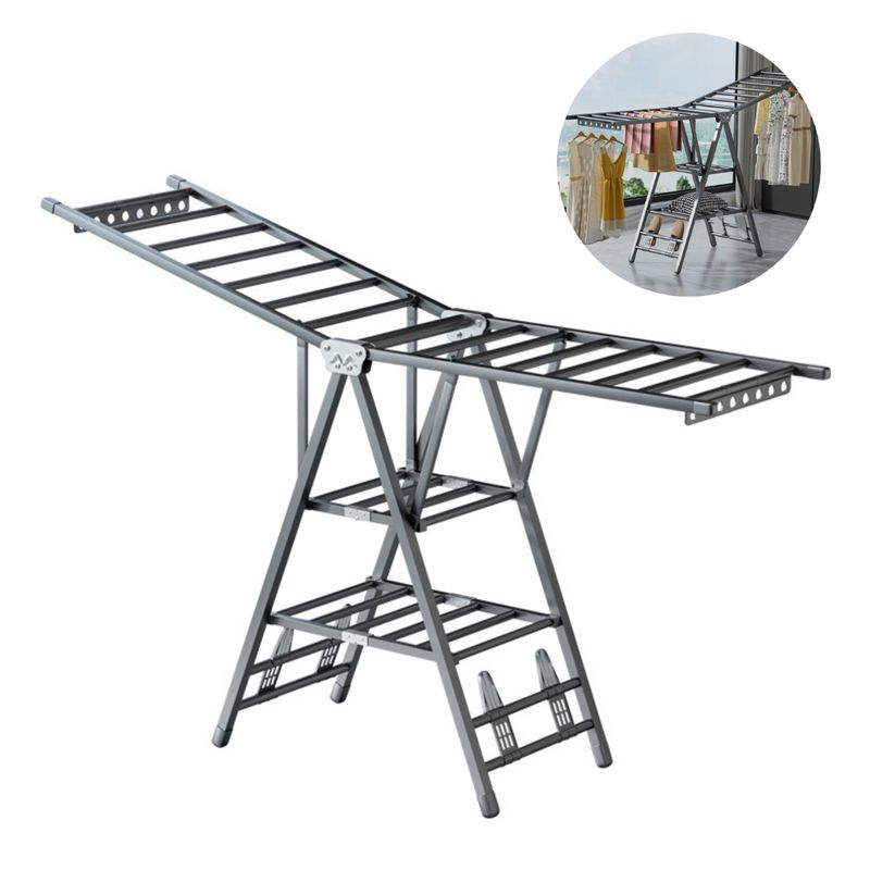 ATURE - Perchero Plegable De Acero Al Carbono De 170 Cm