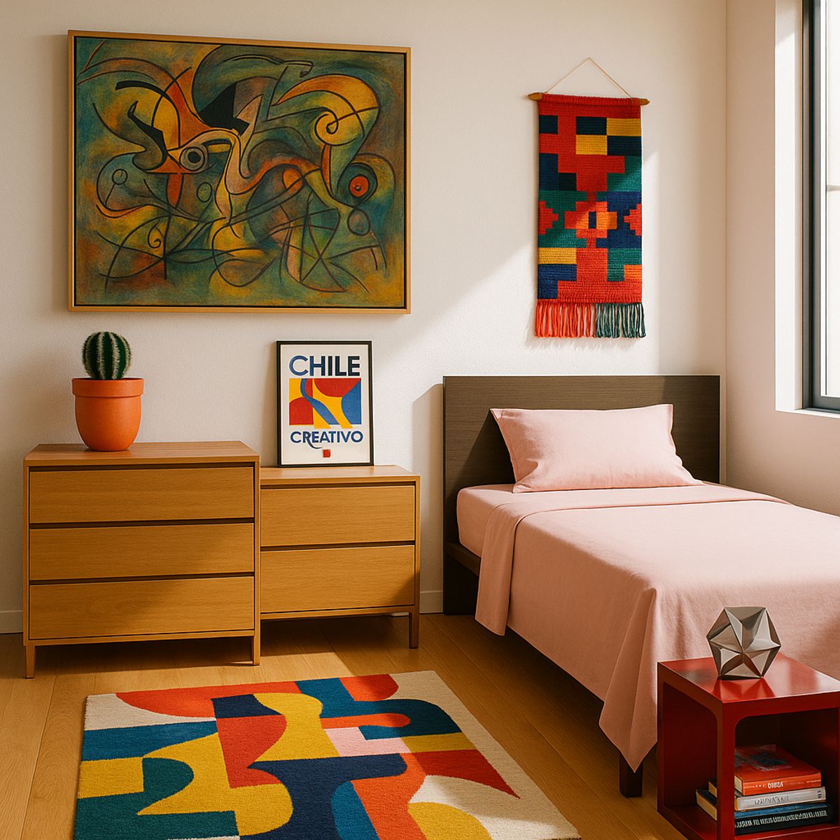 ARMONIA - Juego de Sábanas 144 Hilos Rosado 1½ Plazas Básico