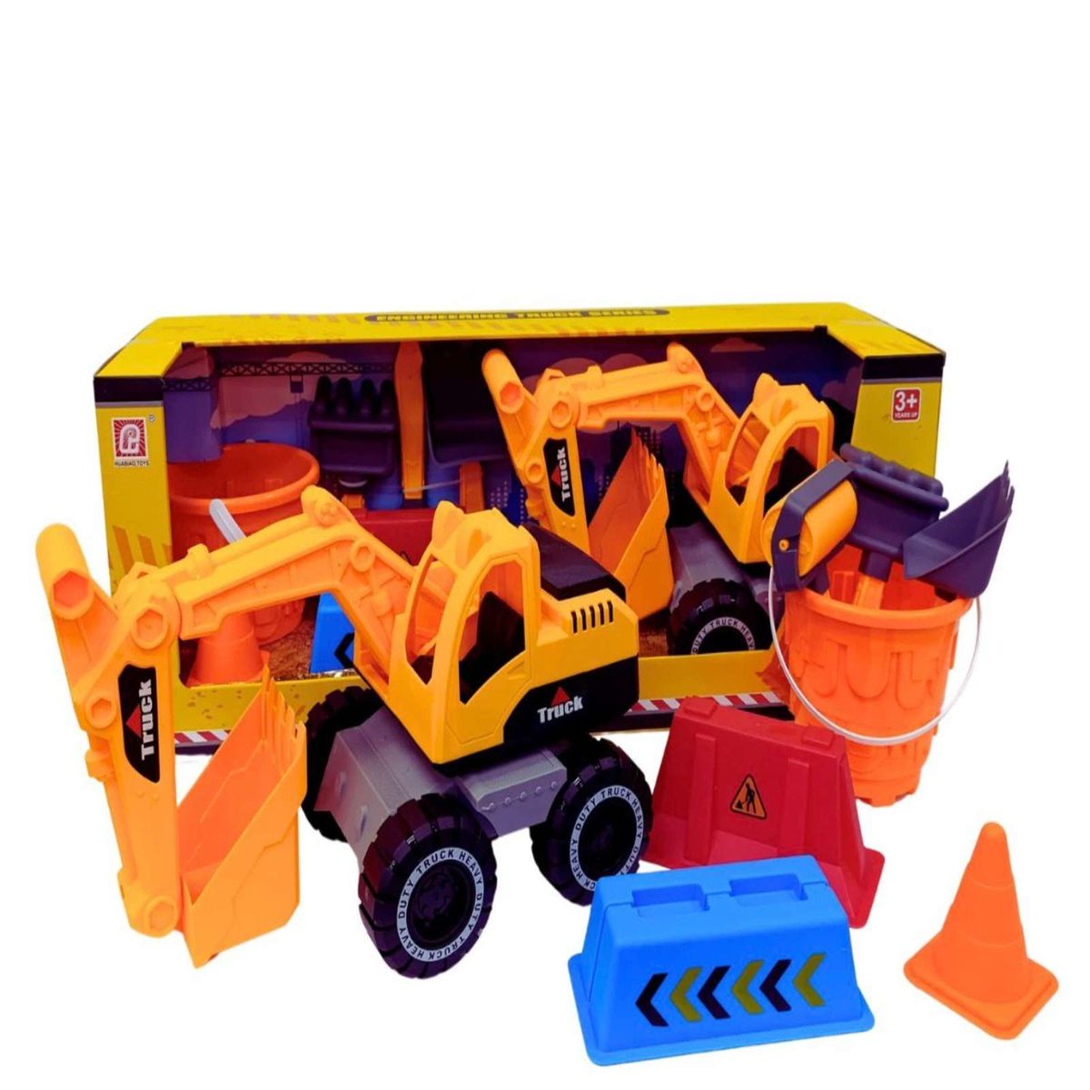 GENERICO - Camión Retroexcavadora Set de Construcción niño Infantil