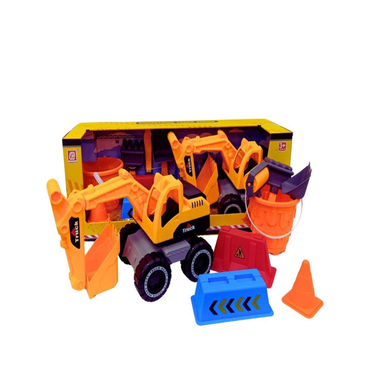 GENERICO - Camión Retroexcavadora Set de Construcción niño Infantil