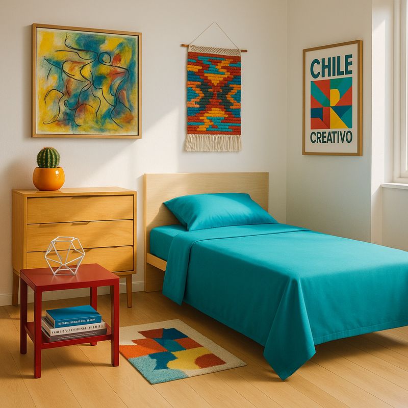 ARMONIA - Conjunto de Sábanas 144 Hilos Verde Plaza y Media Hogar