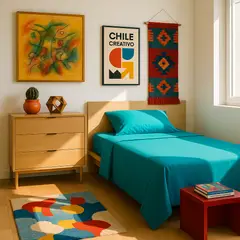 ARMONIA - Conjunto de Sábanas 144 Hilos Verde Plaza y Media Hogar