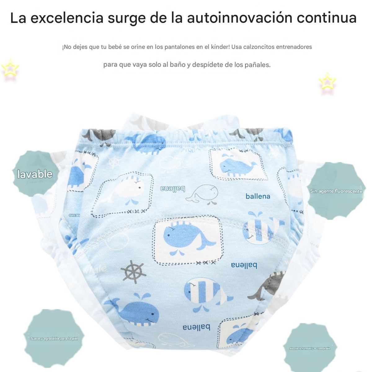 ATURE - Pañales De Algodón Ecológico Lavables Pañales De Tela5u