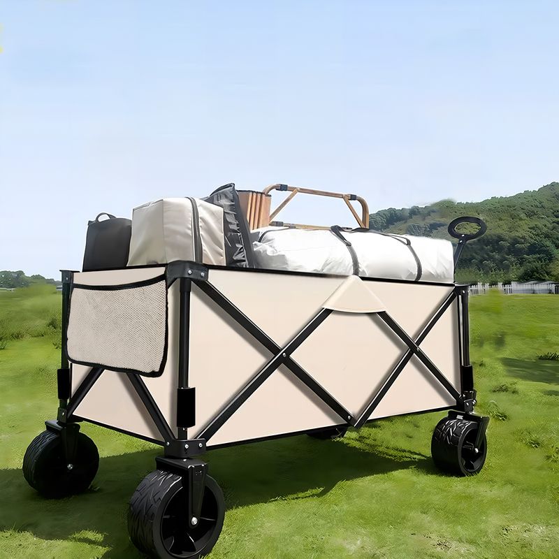 ELEMENT DESIGN - Carrito Plegable de Carga con Ruedas Para Compras Camping Blanco