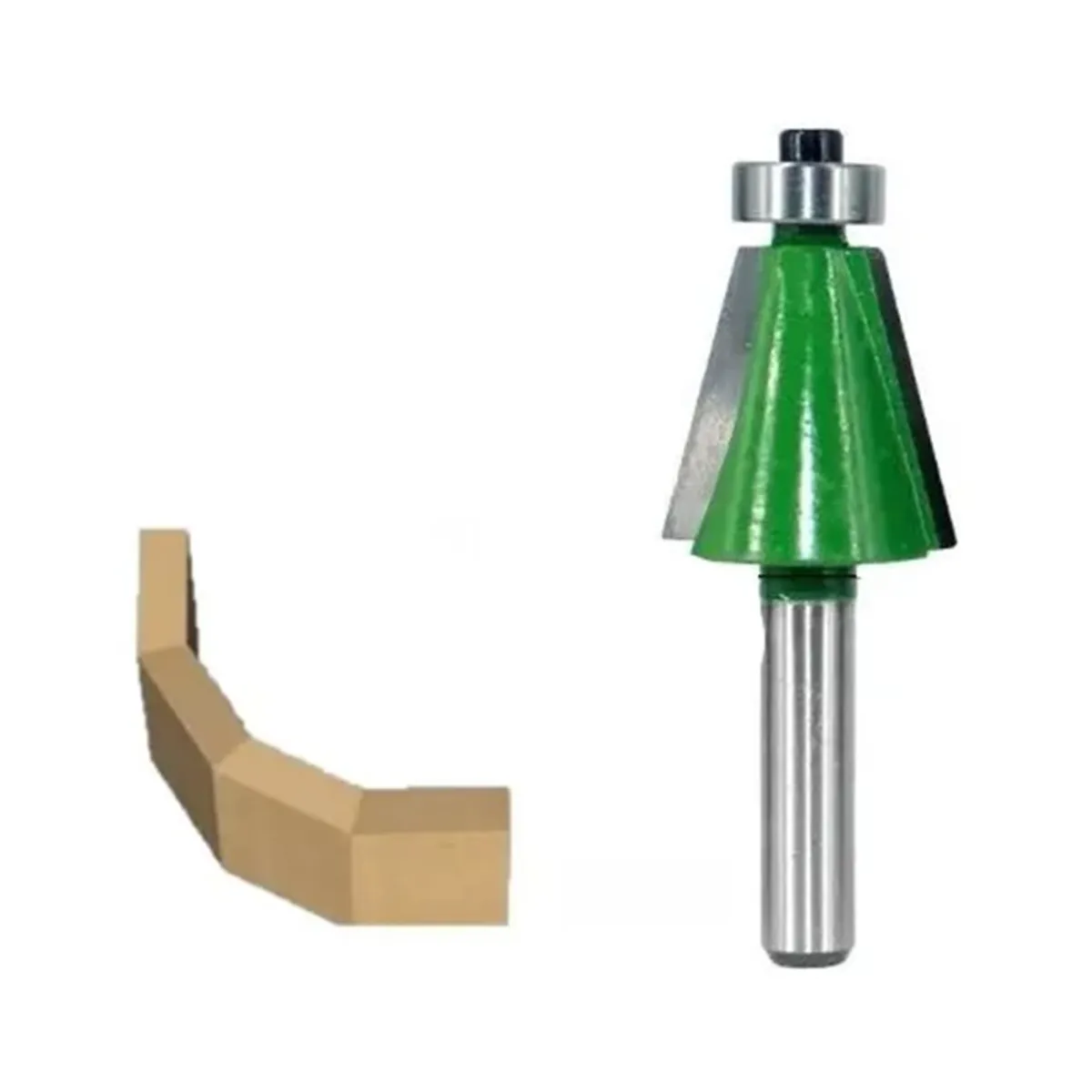 GENERICO - Fresa Madera Copiadora 15° Grados Vástago 8 mm Alta Dureza
