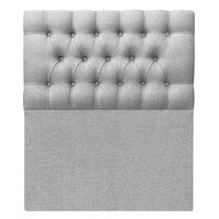 Respaldo De Cama Plaza Y Media Gris claro