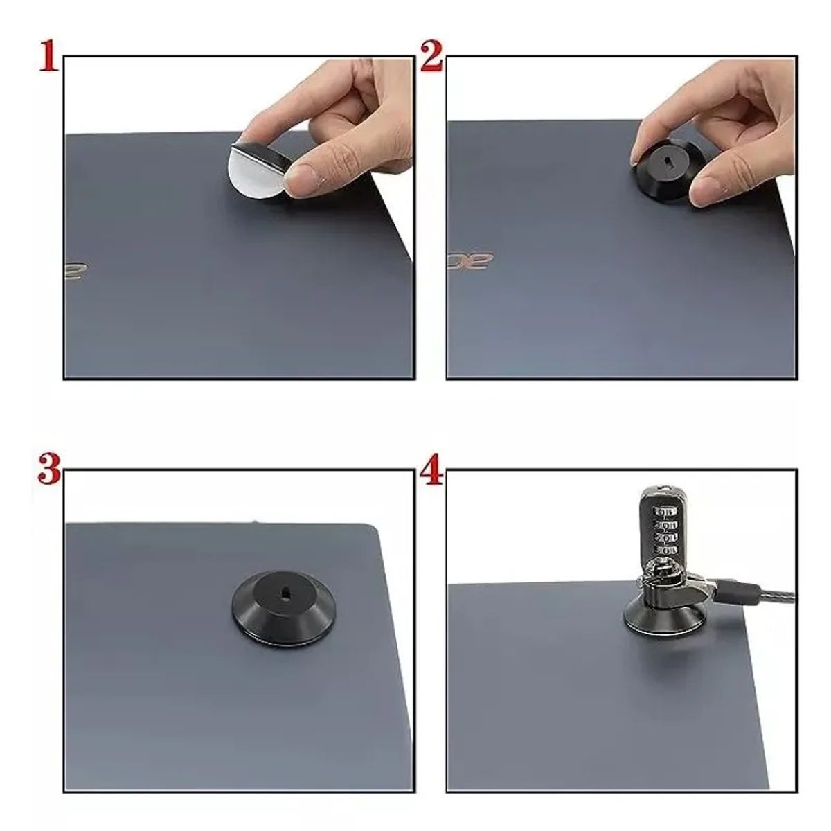 GENERICO - Cable De Seguridad Antirrobo Para Tablet iPad Macbook