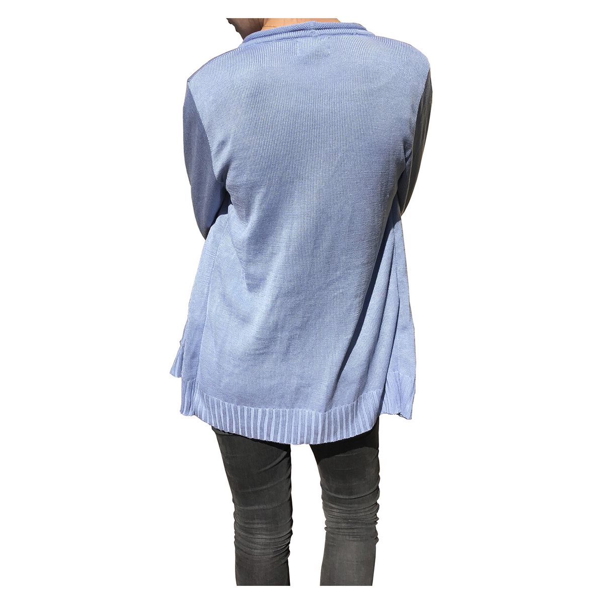 PAOLA MUZIO - Cardigan de hilo - Celeste