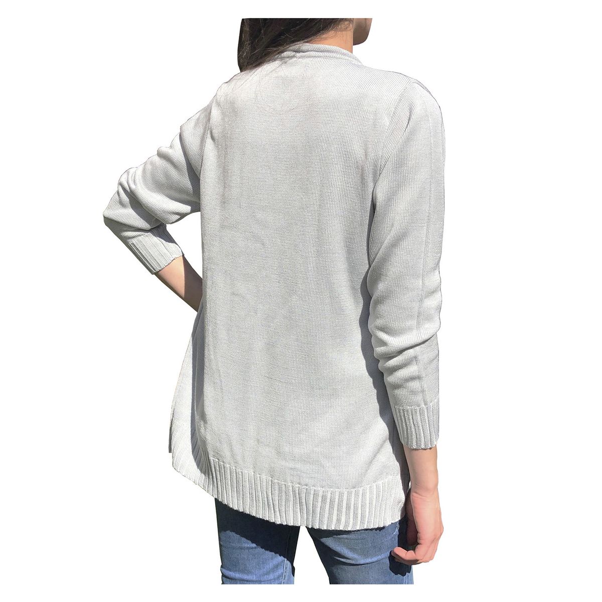 PAOLA MUZIO - Cardigan de hilo - Plateado