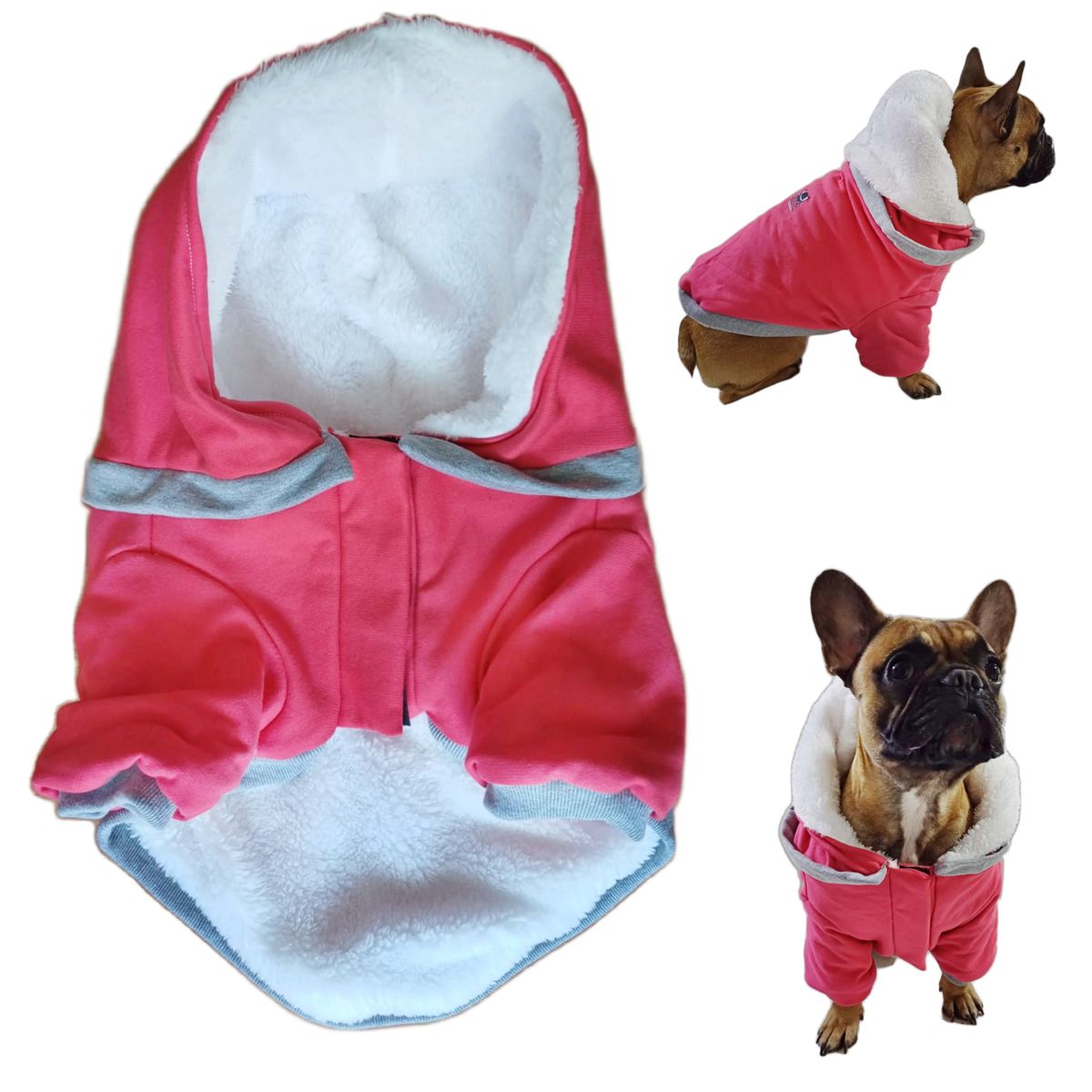 GENERICO - Poleron Chaleco Abrigo Para Perros Bulldog Frances - Sandia