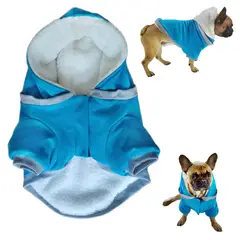 GENERICO - Poleron Chaleco Abrigo Para Perros Bulldog Frances - Celeste