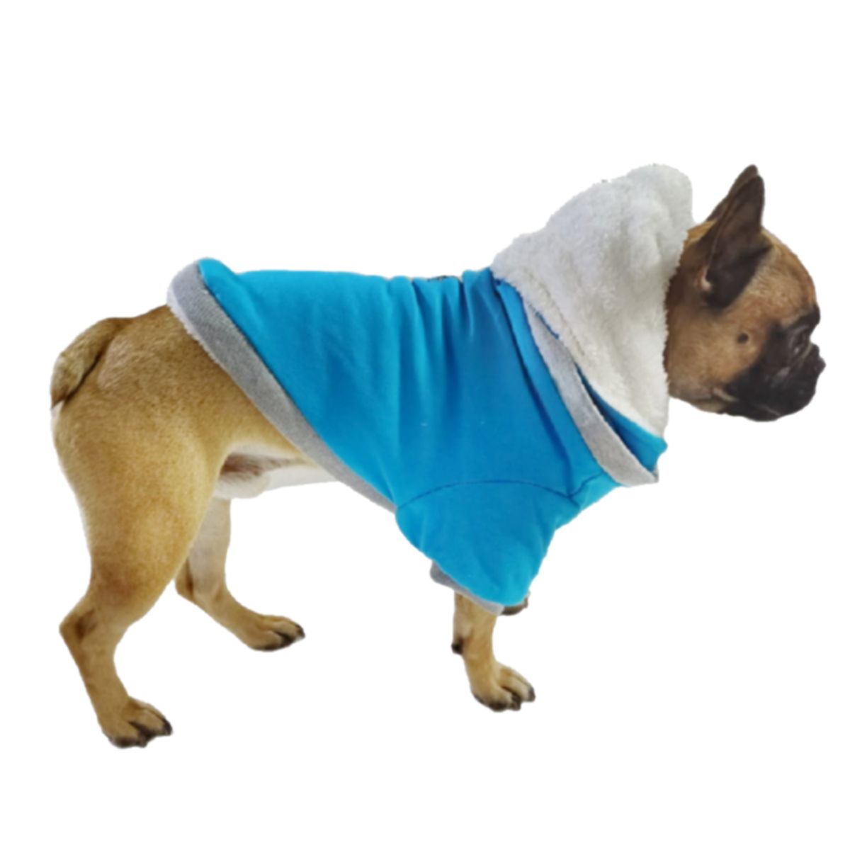 GENERICO - Poleron Chaleco Abrigo Para Perros Bulldog Frances - Celeste