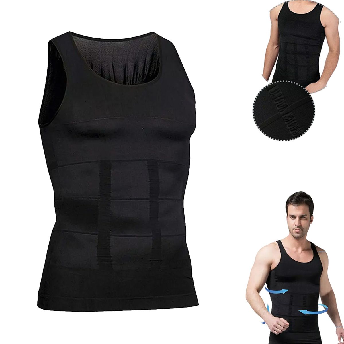 ATURE - Camiseta Polera Faja Reductora Compresora Modeladora Hombre