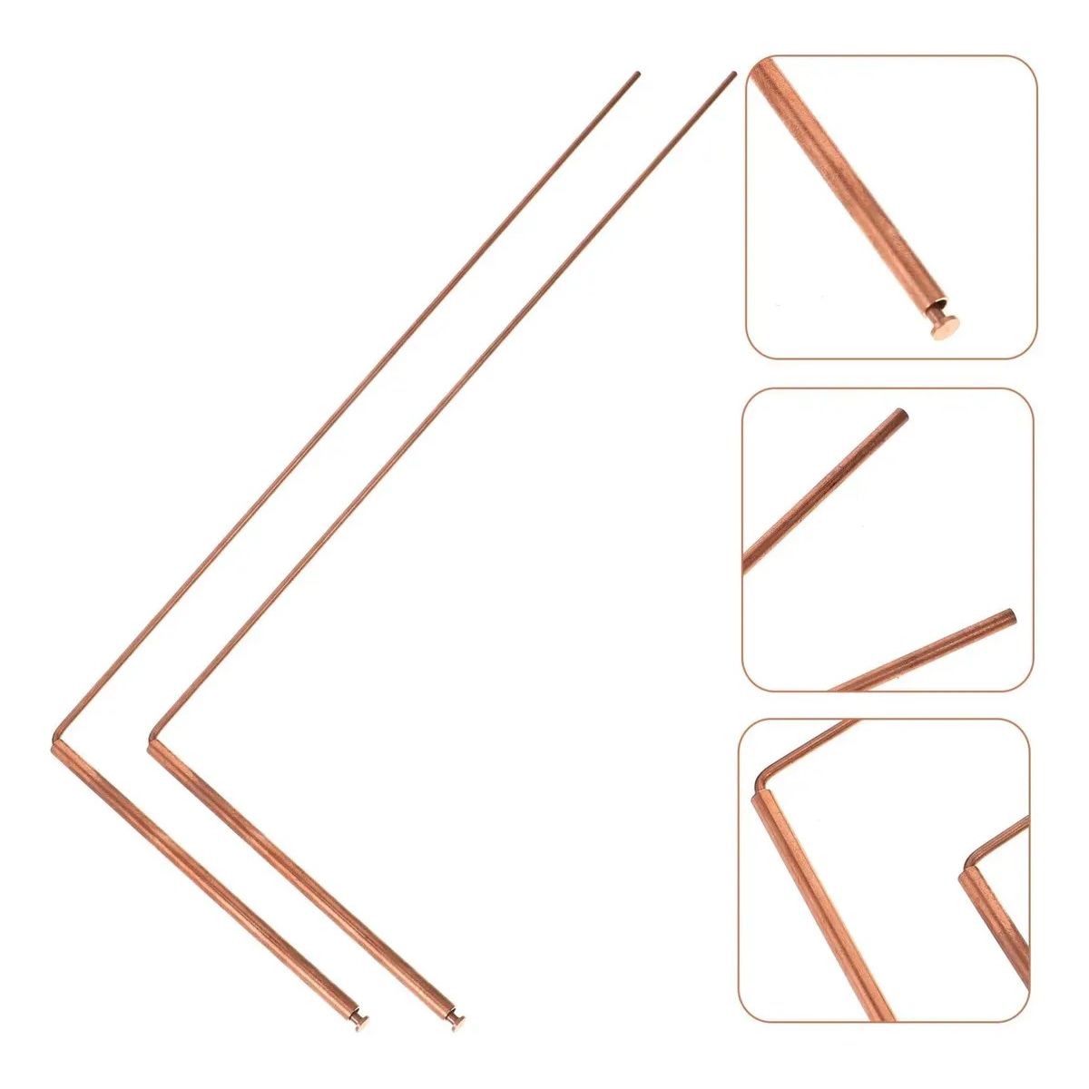 KUANGYE - Set De 2 Profesional Varillas De Radiestesia En L - Metal