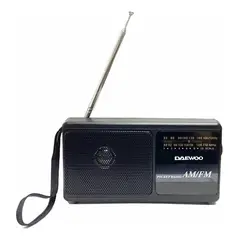 DAEWOO - Radio Portátil Bolsillo 2 Banda Am/fm Negro Di-nr8068