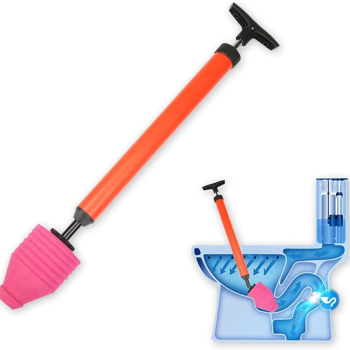 KUANGYE - Sopapo Destapador Cañerías Para Baños Alta Presión Drenaje