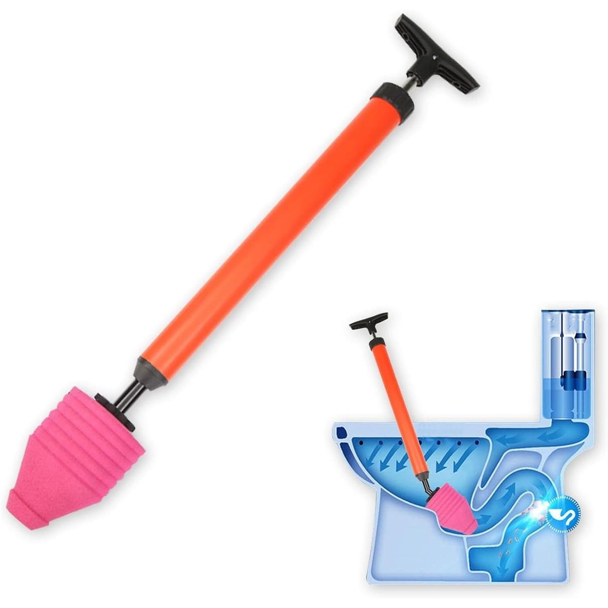 KUANGYE - Sopapo Destapador Cañerías Para Baños Alta Presión Drenaje