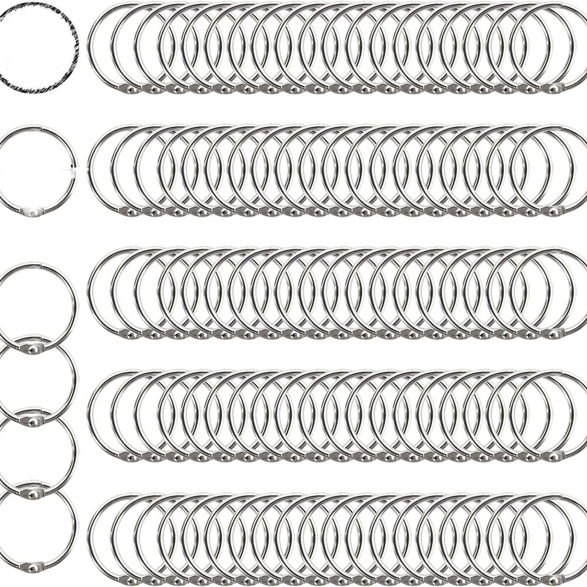 KUANGYE - Llavero Argolla Con Broche 96 Unidades 25 Mm