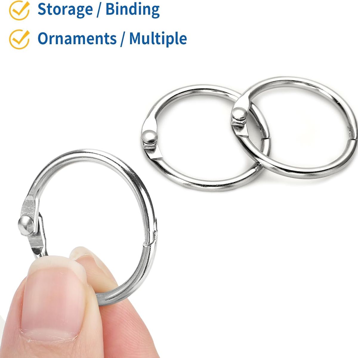 KUANGYE - Llavero Argolla Con Broche 96 Unidades 25 Mm