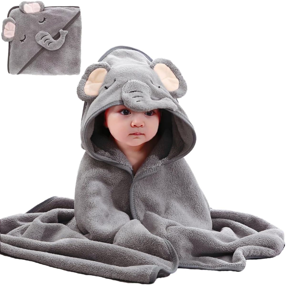 KUANGYE - Toallas De Baño Algodón Cómodo Con Capucha Para Niños