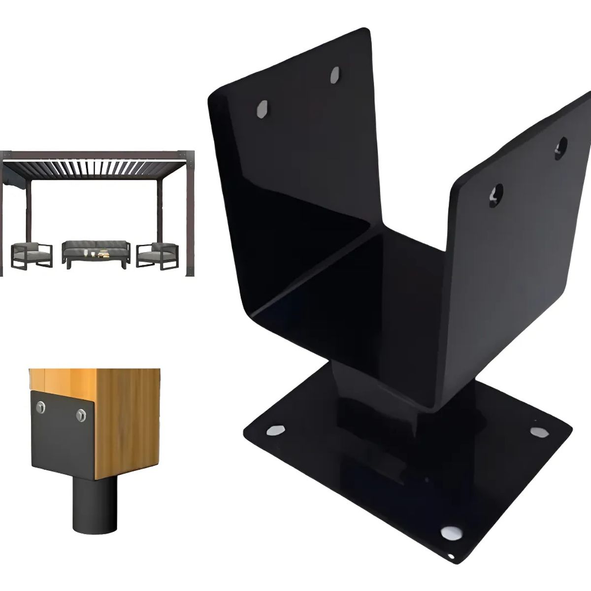 KUANGYE - Soporte Para Pilar Poste De Cenador Y Cobertizo 4x4 Pulgadas