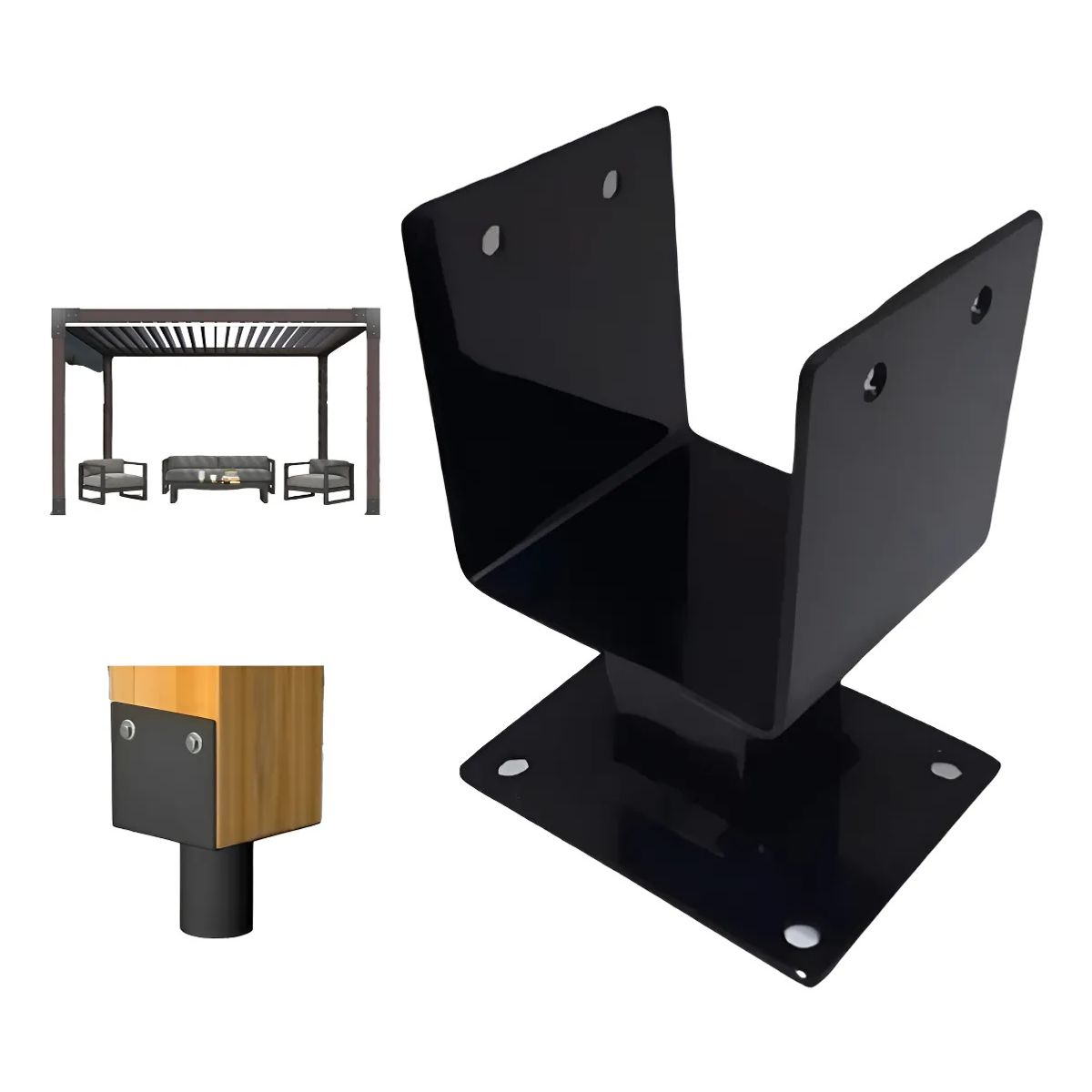 KUANGYE - Soporte Para Pilar Poste De Cenador Y Cobertizo 4x4 Pulgadas