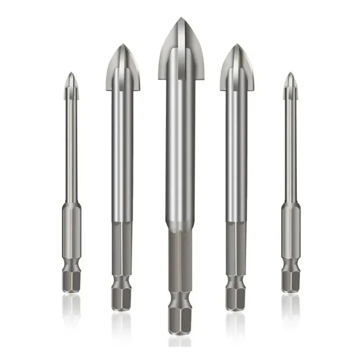 GENERICO - Set Brocas Punta Flecha Ceramica Porcelanato Juego De 5 Uni