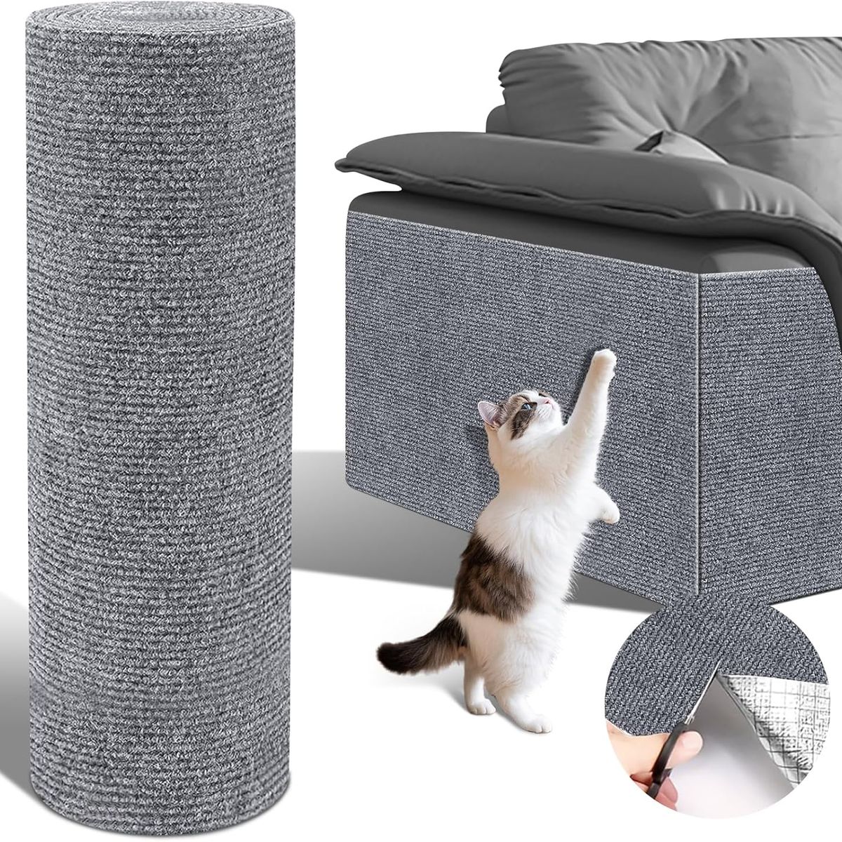 KUANGYE - Autoadhesivo Rascador De Gatos Esquina Y Pared 40×200cm