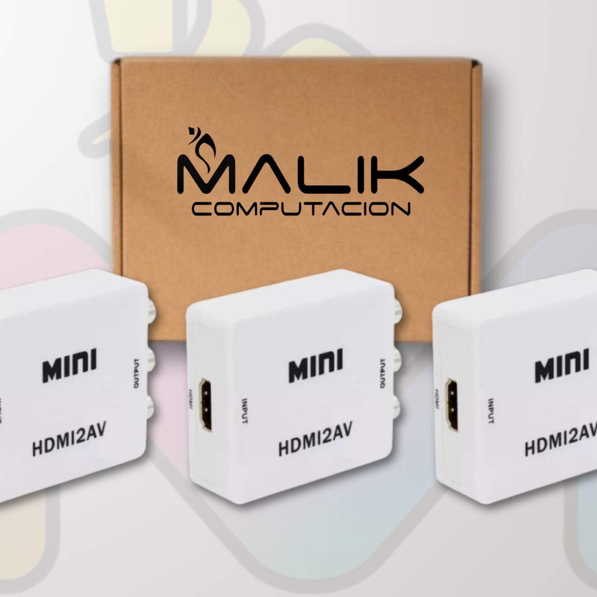 Adaptador Hdmi A Rca: Convierte Hdmi A 3 Salidas 2AV Pack 3, marca MALIK - Foto 2