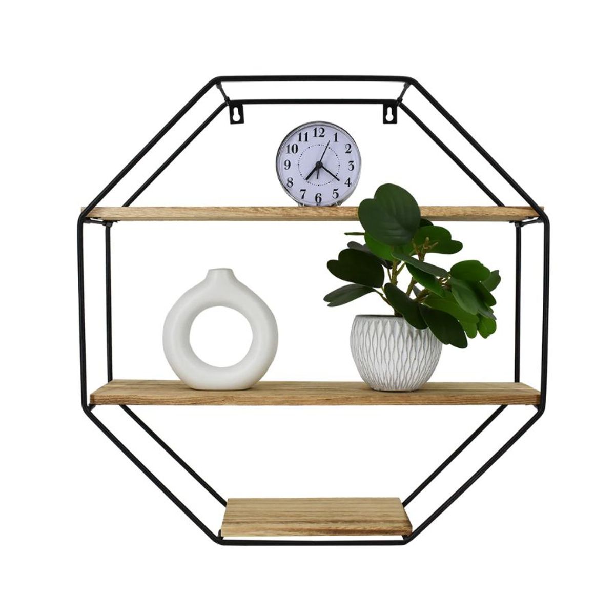 GENERICO - Repisa Organizador Decorativa Hexagonal Pared Flotante